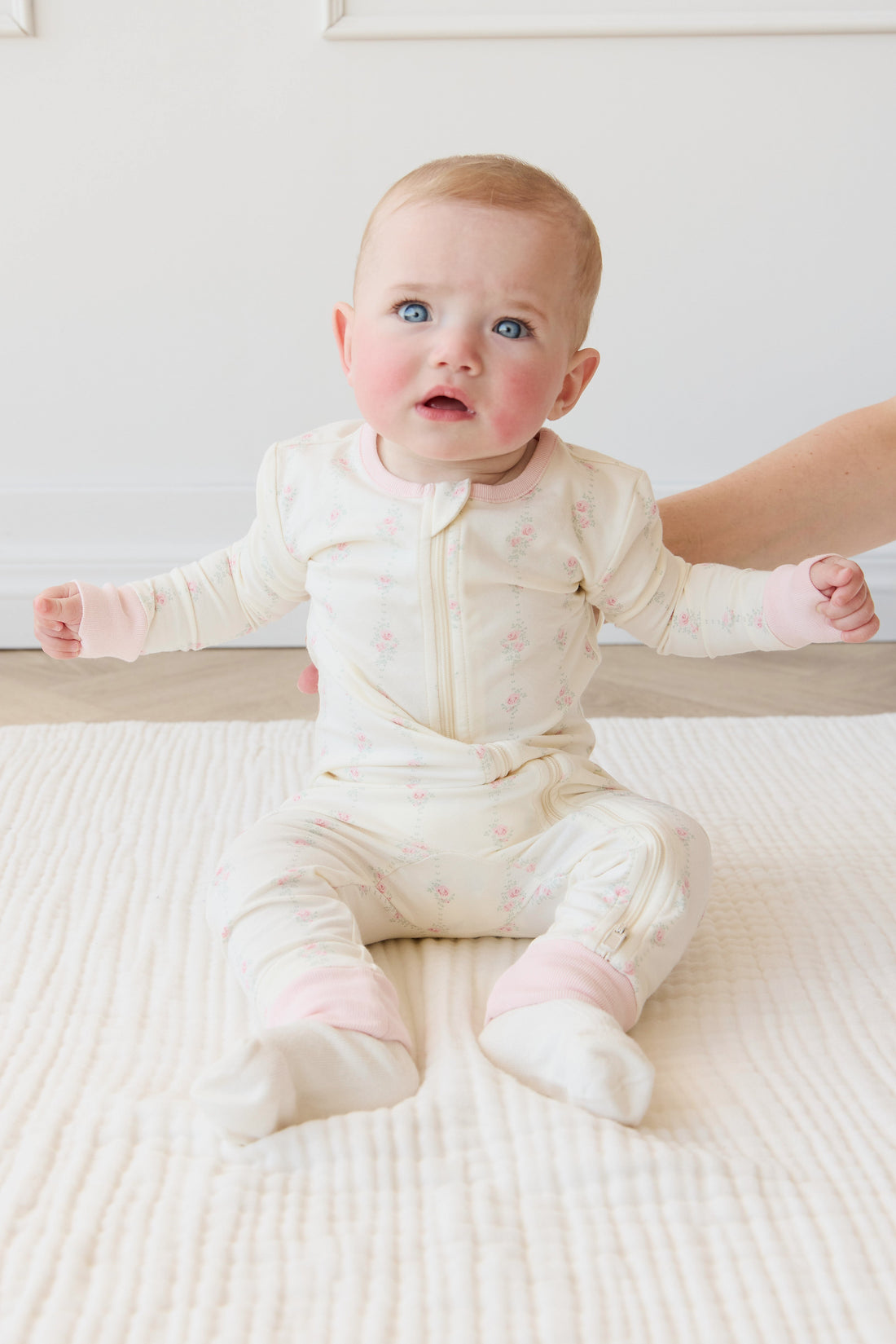 Organic Cotton Jude Onepiece - Rose Trail Childrens Pyjama from Jamie Kay USA