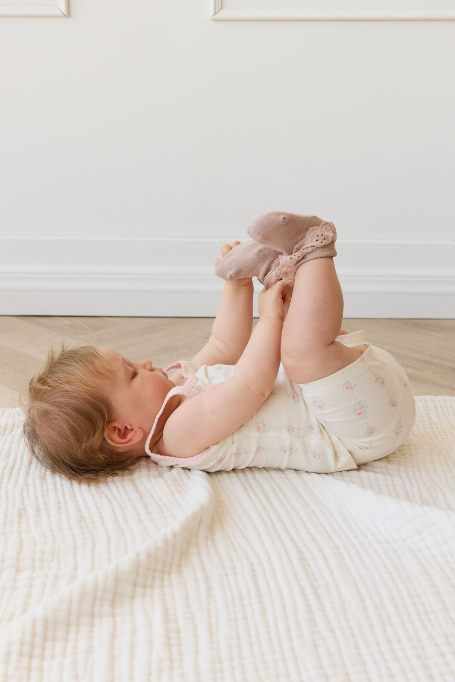 Organic Cotton Jude Singlet Pyjama Set - Rose Trail Childrens Pyjama from Jamie Kay USA