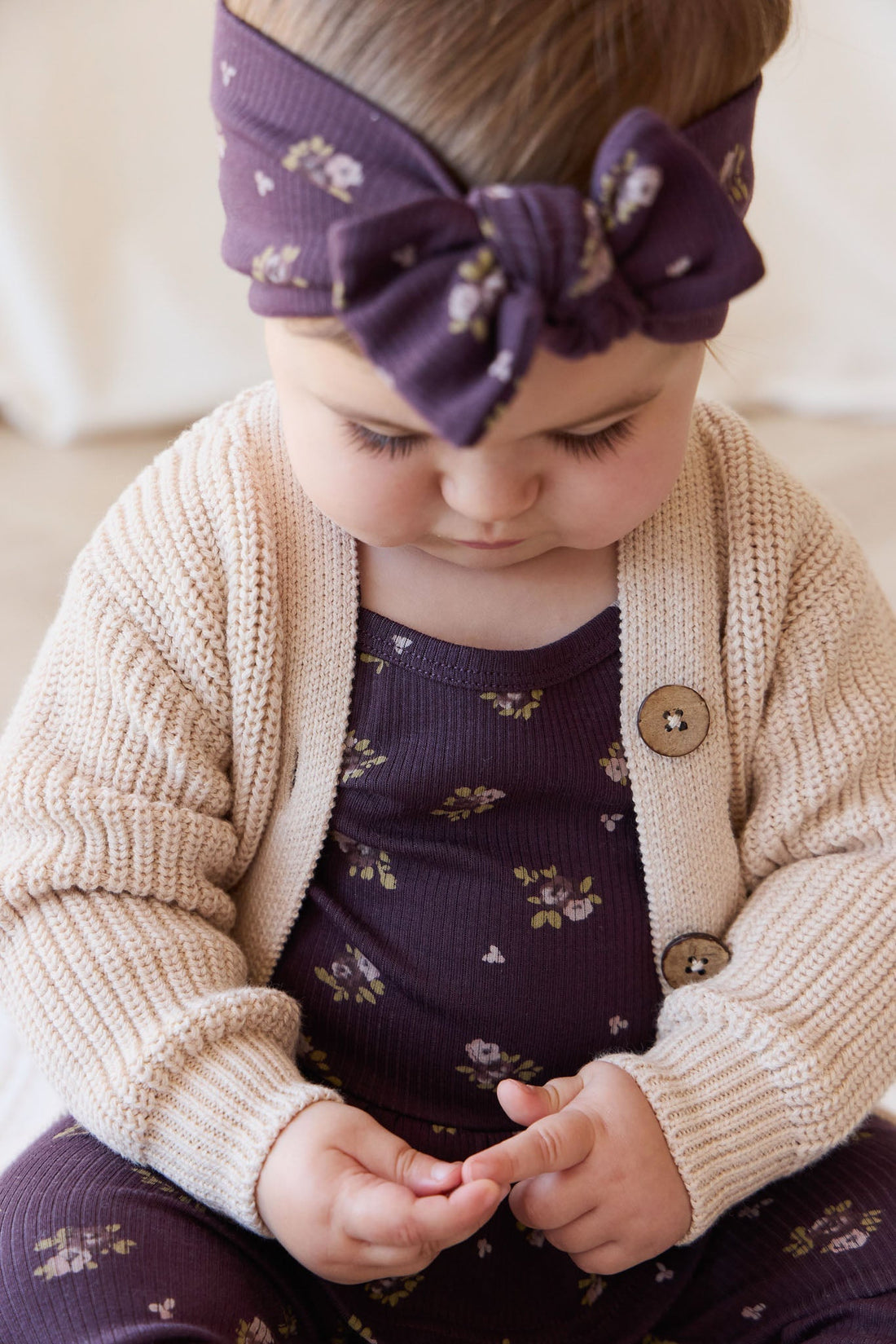 Siena Cardigan - Oatmeal Marle Childrens Cardigan from Jamie Kay USA