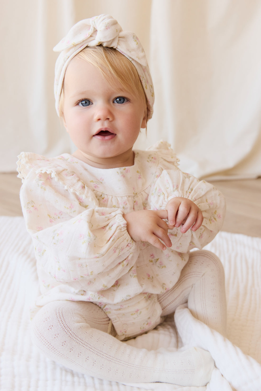 Organic Cotton Muslin Malia Playsuit - Emelia Pink Childrens Playsuit from Jamie Kay USA