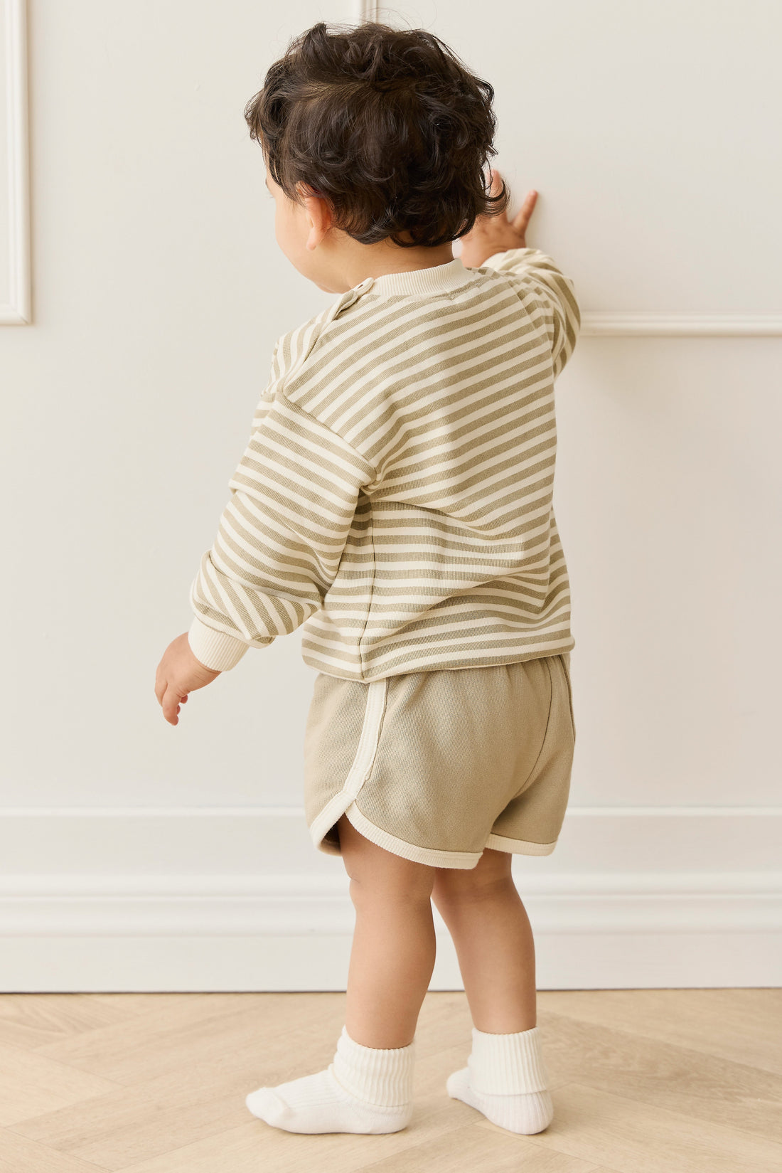 Organic Cotton Eric Short - Sandy Brown Childrens Short from Jamie Kay USA