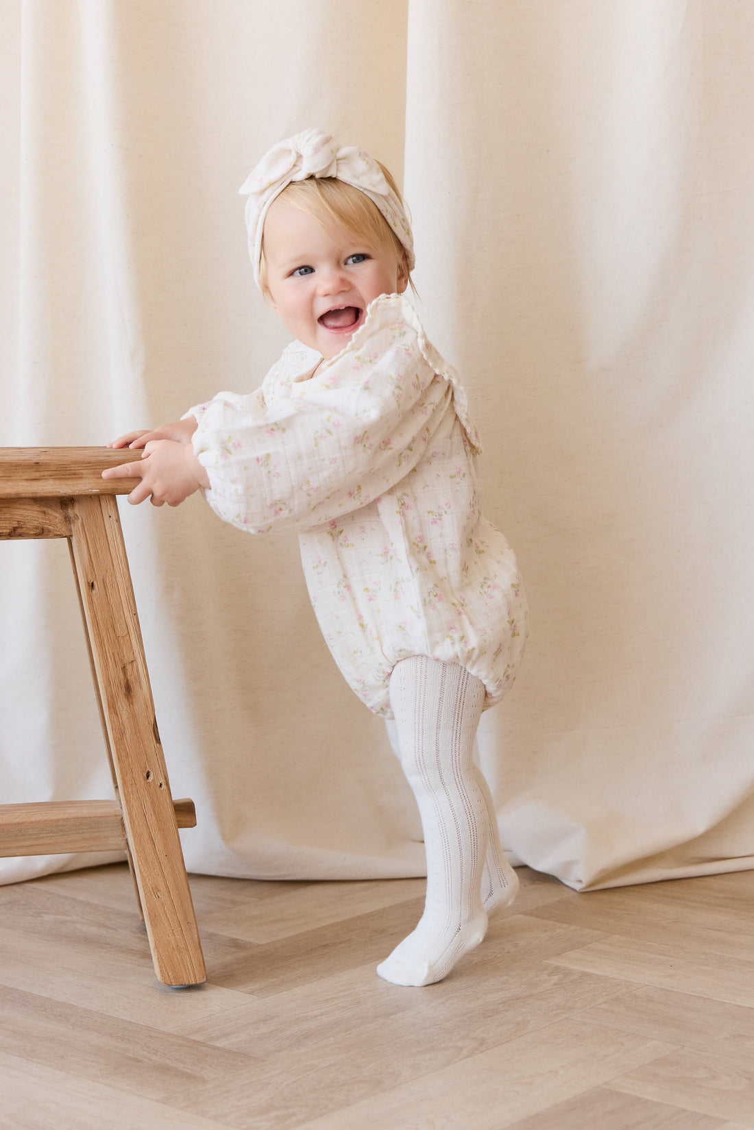 Organic Cotton Muslin Malia Playsuit - Emelia Pink Childrens Playsuit from Jamie Kay USA