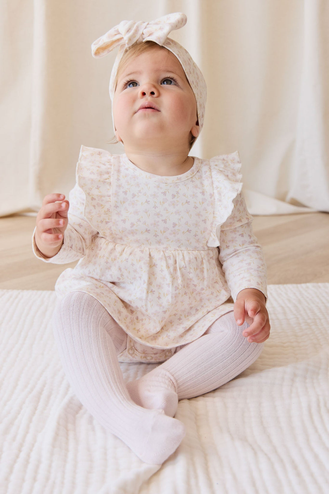 Organic Cotton Vivienne Playsuit - Aries Mauve Childrens Playsuit from Jamie Kay USA