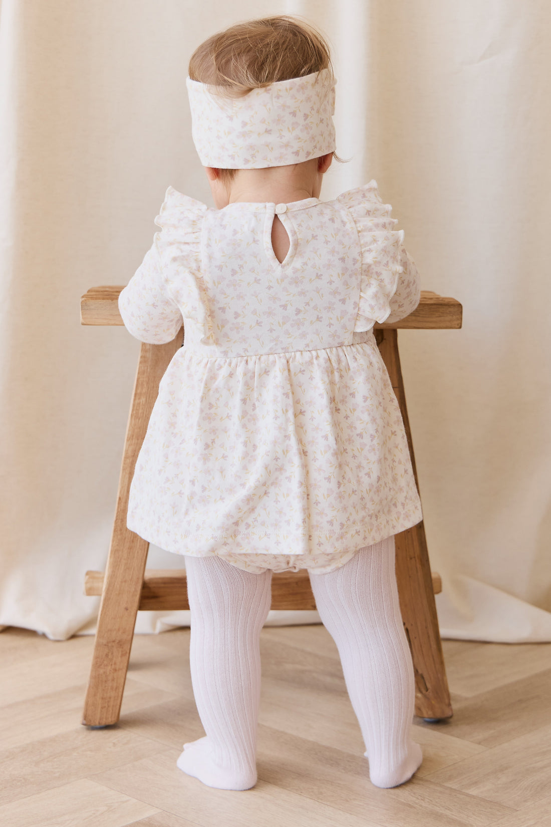 Organic Cotton Vivienne Playsuit - Aries Mauve Childrens Playsuit from Jamie Kay USA