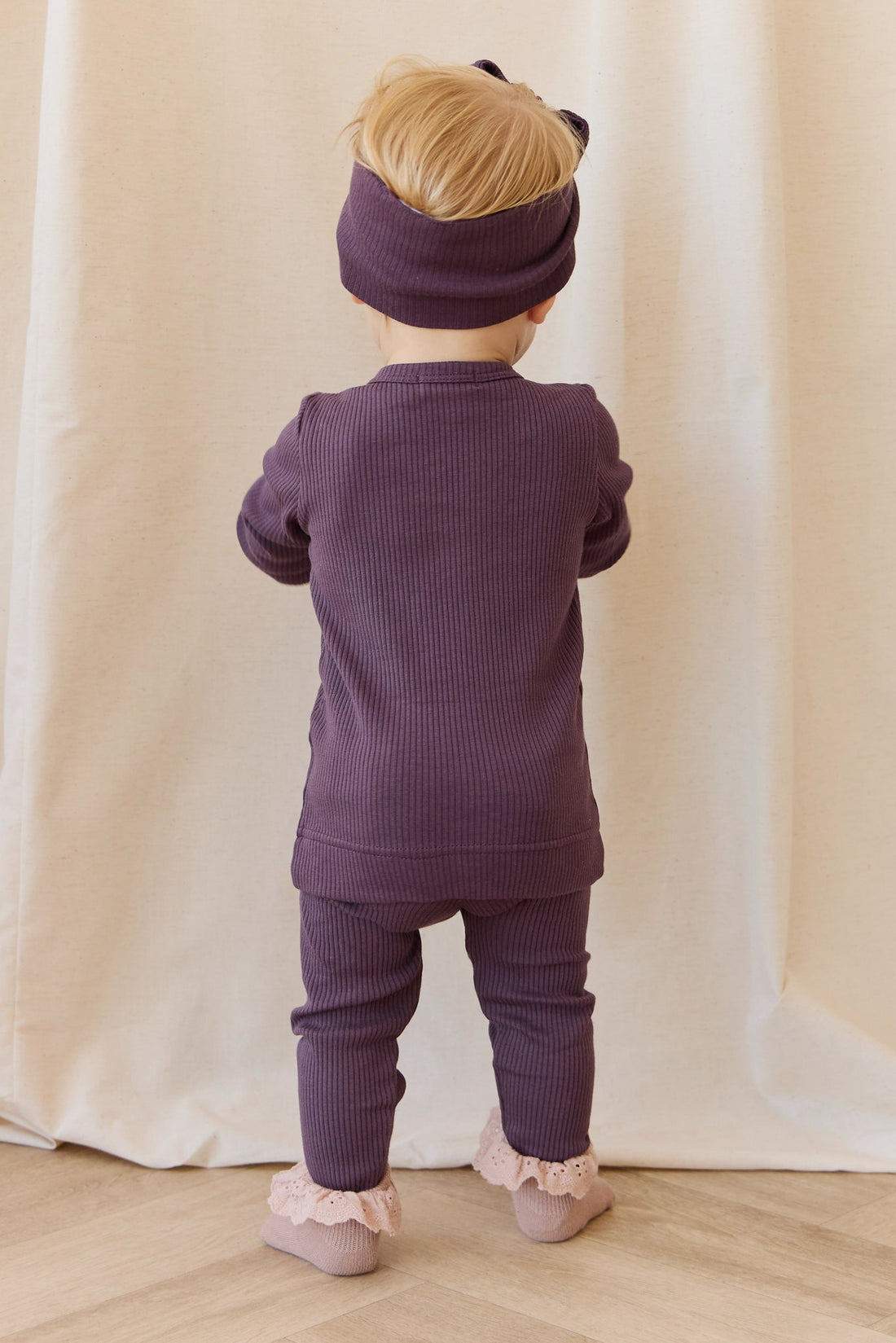 Organic Cotton Modal Cardigan - Blackberry Childrens Cardigan from Jamie Kay USA