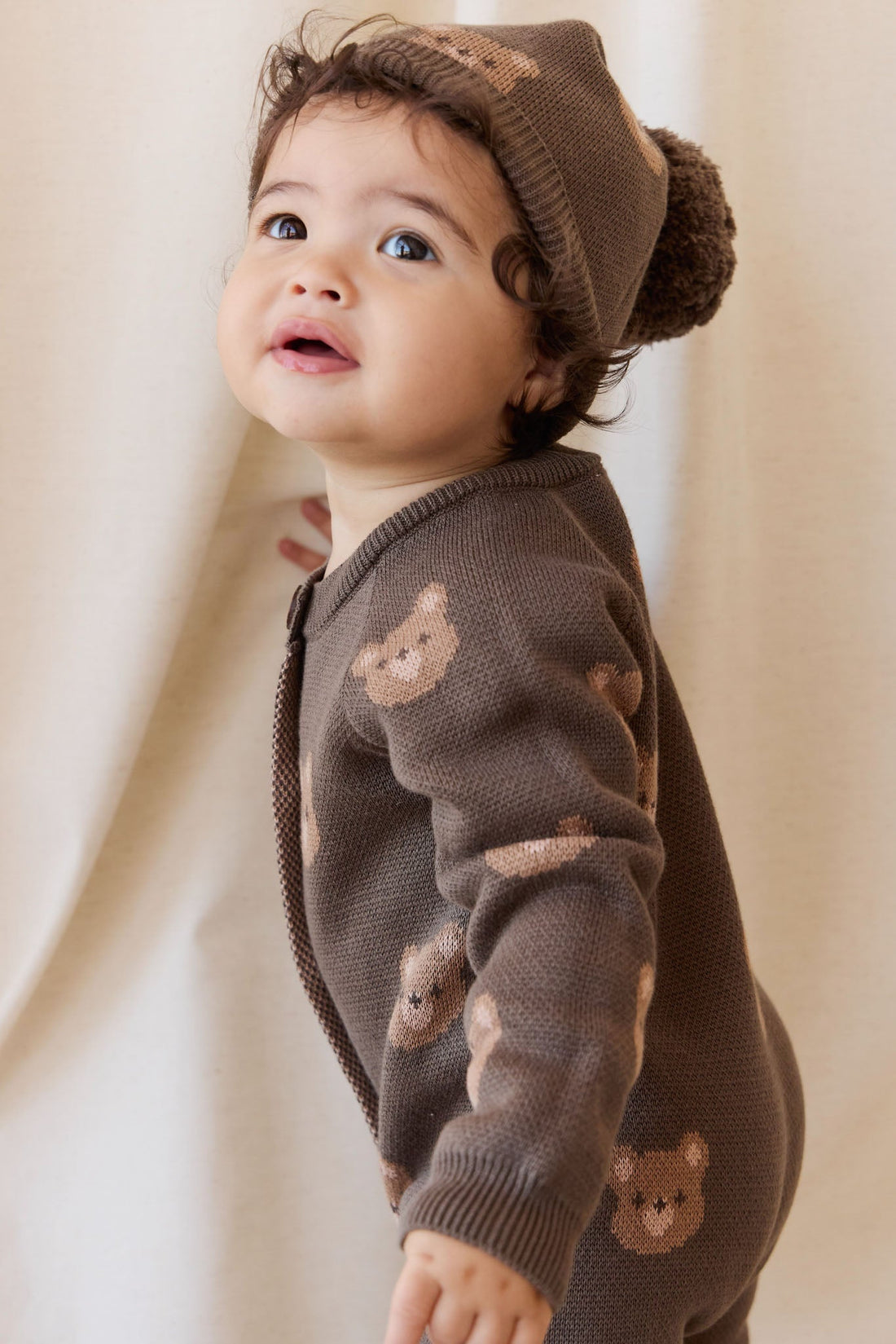 Ethan Hat - Bobbie Bear Canteen Childrens Beanie from Jamie Kay USA