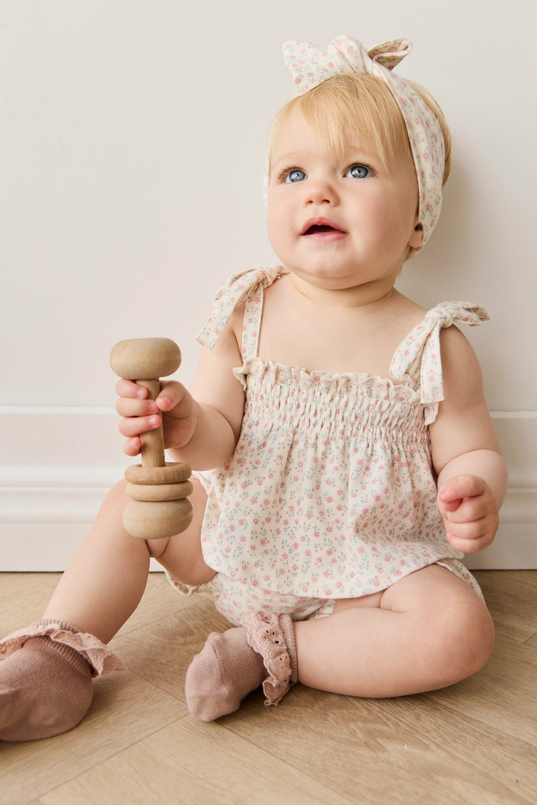 Organic Cotton Emmeline Top - Posy Garden Pink Childrens Top from Jamie Kay USA