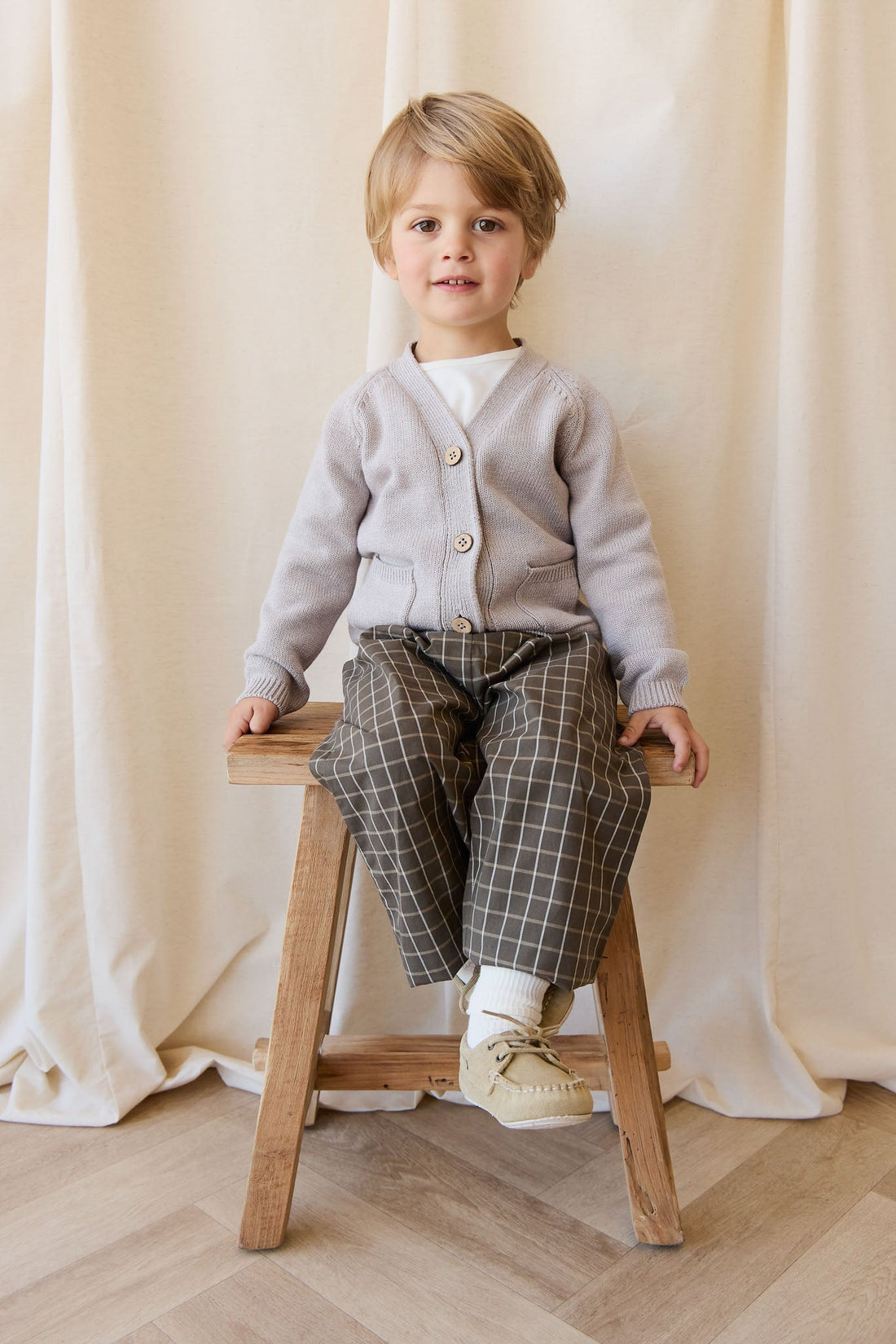 Franco Cardigan - Moleskin Marle Childrens Cardigan from Jamie Kay USA