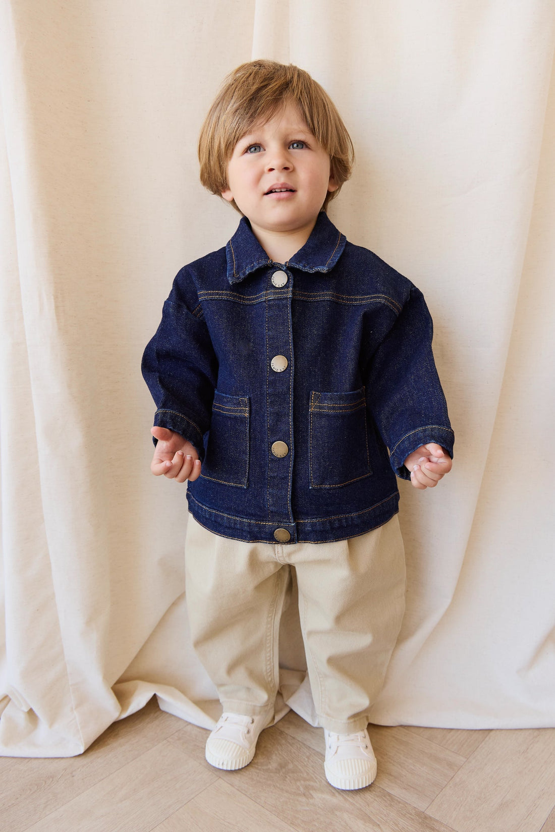 Marty Jacket - Mid Indigo Denim Childrens Pant from Jamie Kay USA