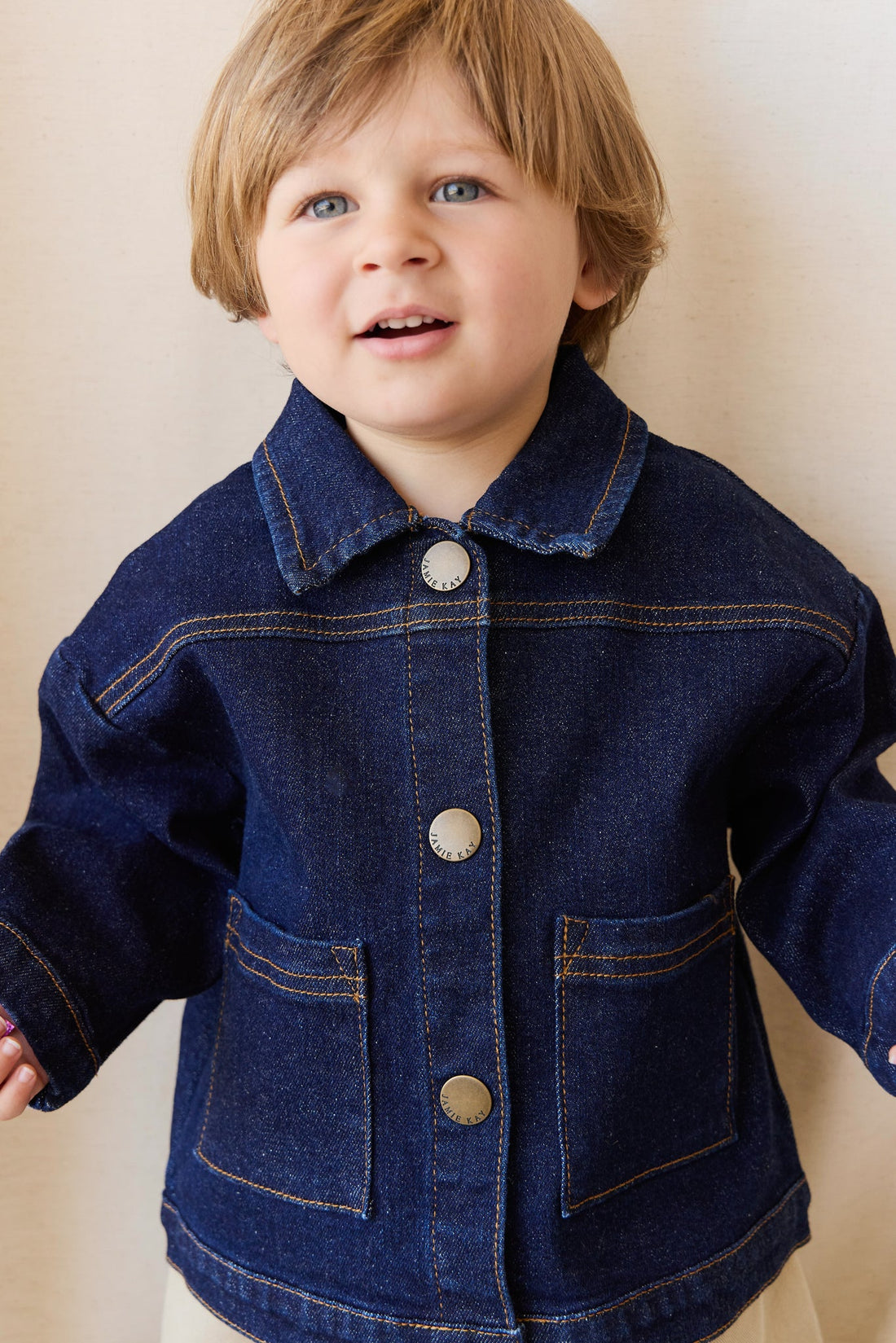 Marty Jacket - Mid Indigo Denim Childrens Pant from Jamie Kay USA