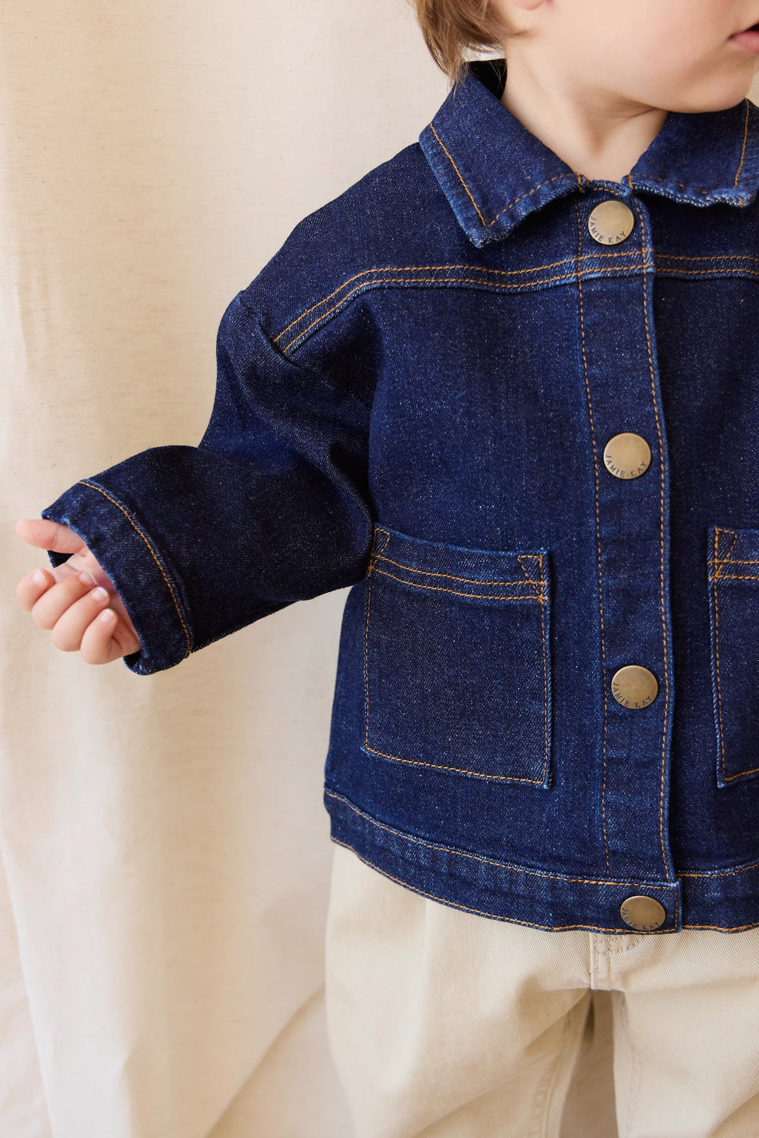Marty Jacket - Mid Indigo Denim Childrens Pant from Jamie Kay USA
