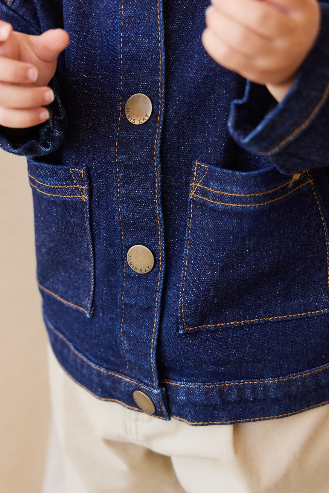 Marty Jacket - Mid Indigo Denim Childrens Pant from Jamie Kay USA