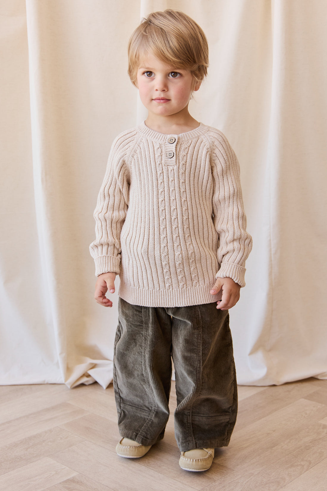 Nathaniel Jumper - Oatmeal Marle Childrens Jumper from Jamie Kay USA