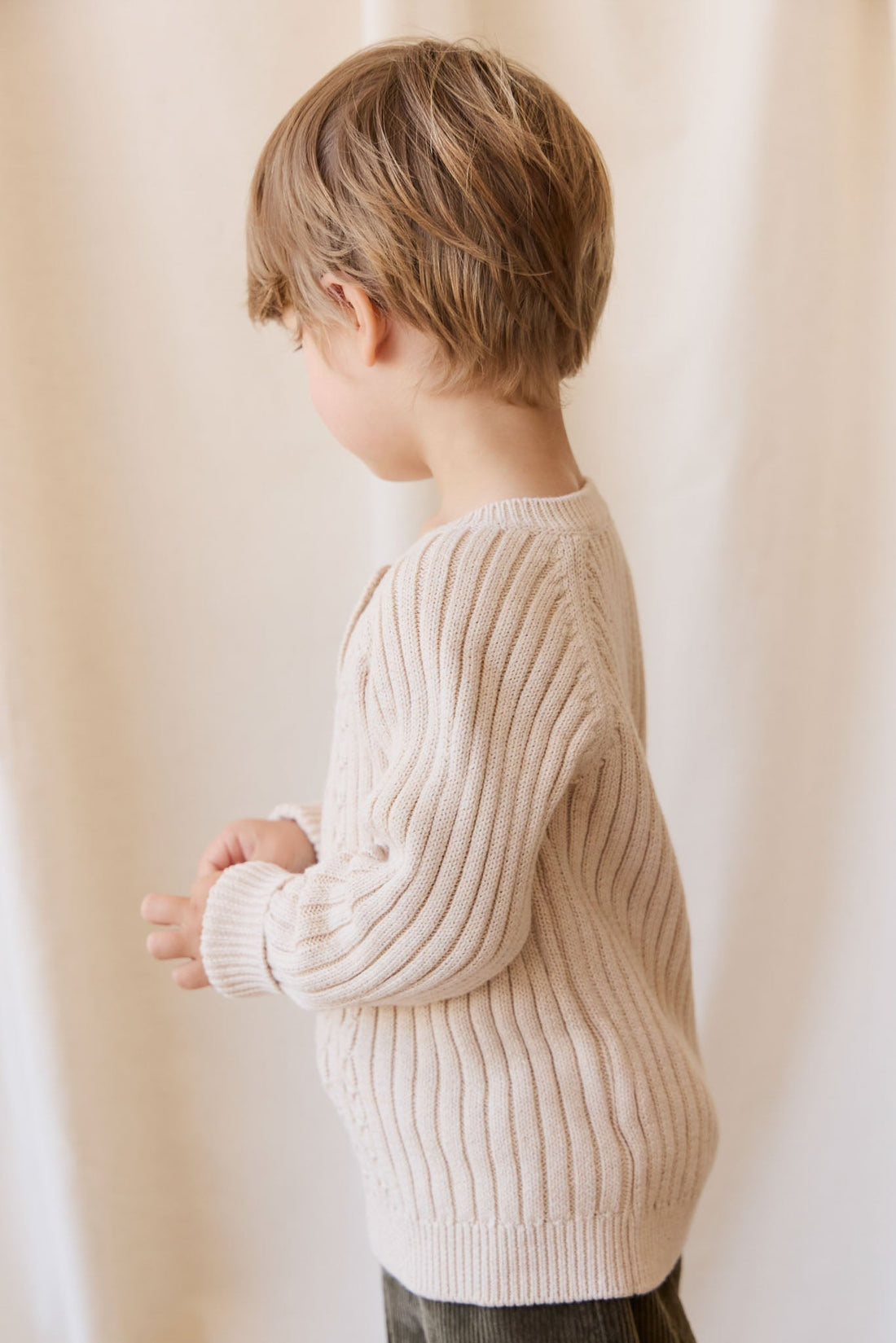 Nathaniel Jumper - Oatmeal Marle Childrens Jumper from Jamie Kay USA
