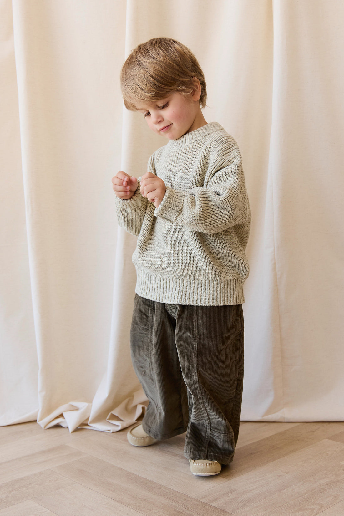 Johan Jumper - Sandy Brown Childrens Jumper from Jamie Kay USA