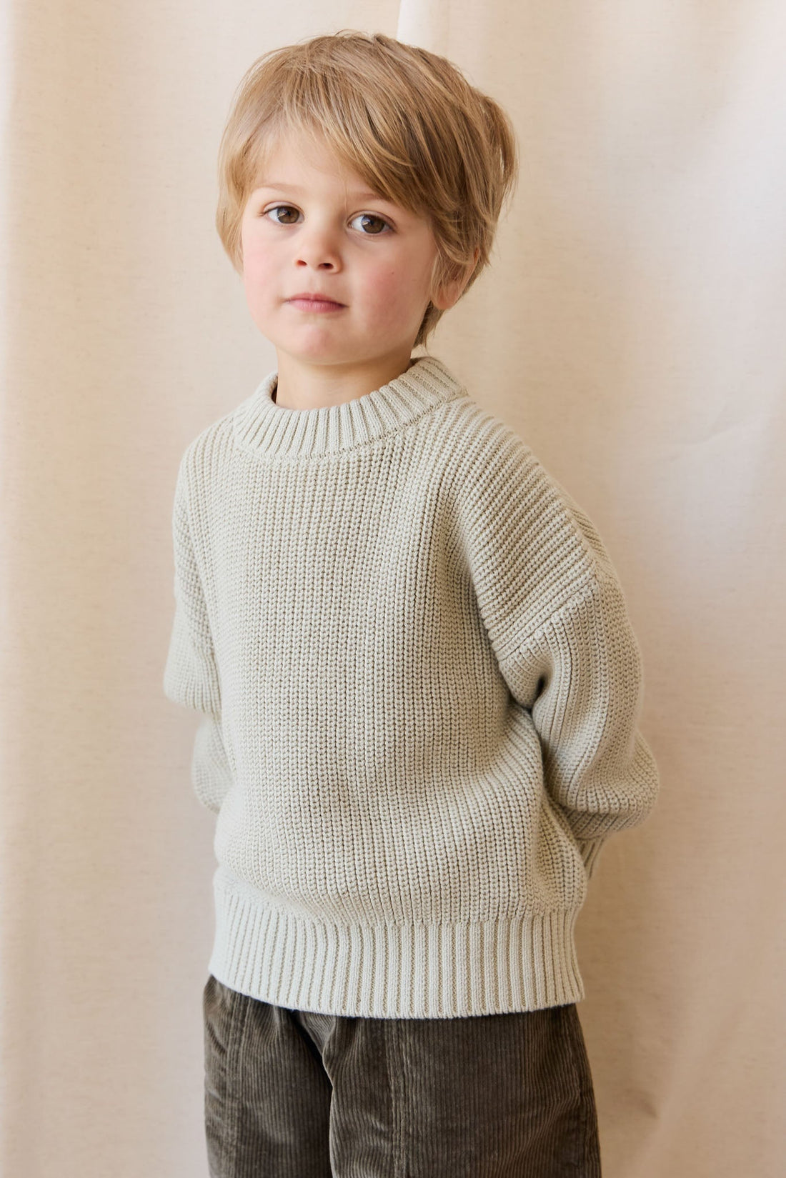 Johan Jumper - Sandy Brown Childrens Jumper from Jamie Kay USA