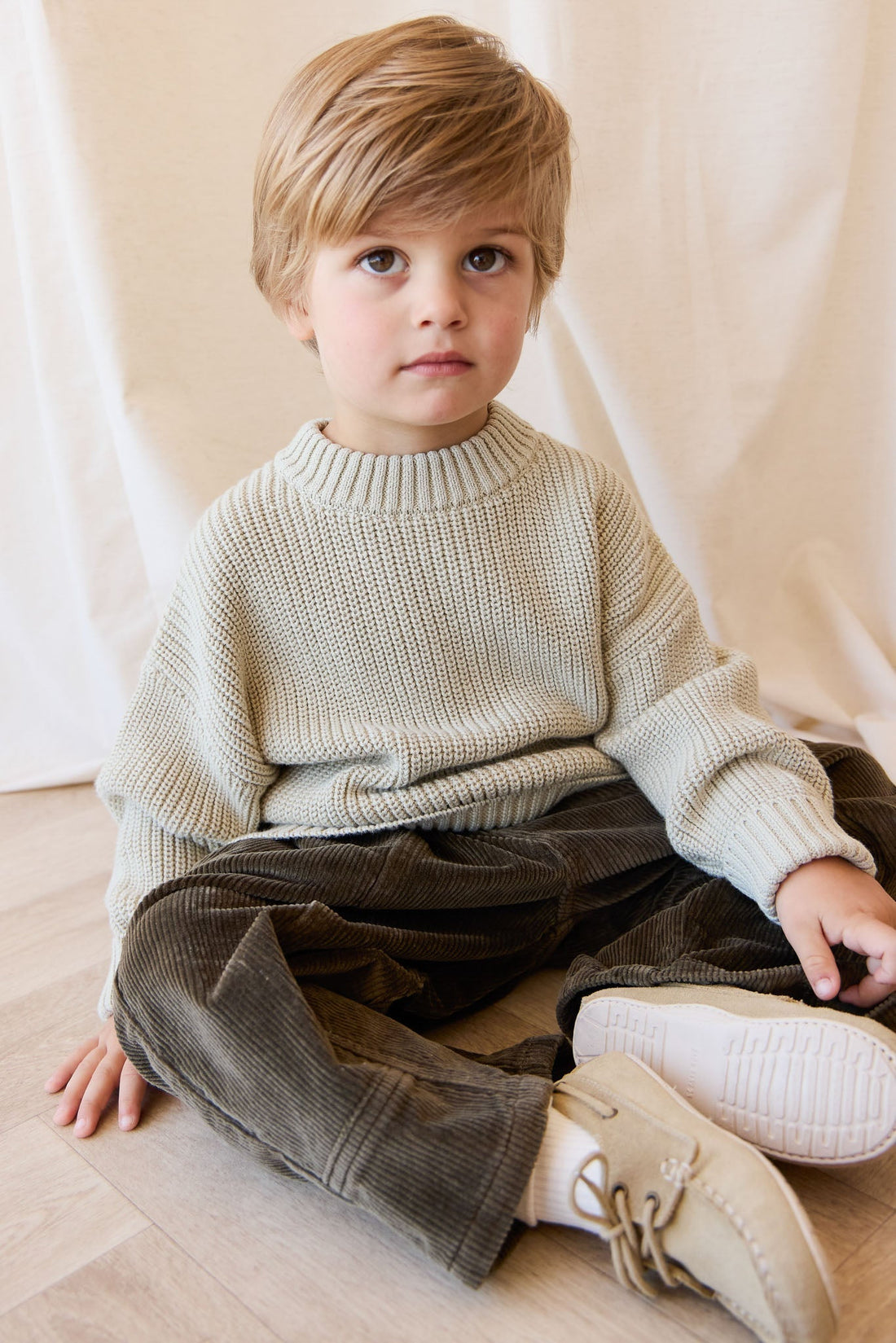 Johan Jumper - Sandy Brown Childrens Jumper from Jamie Kay USA