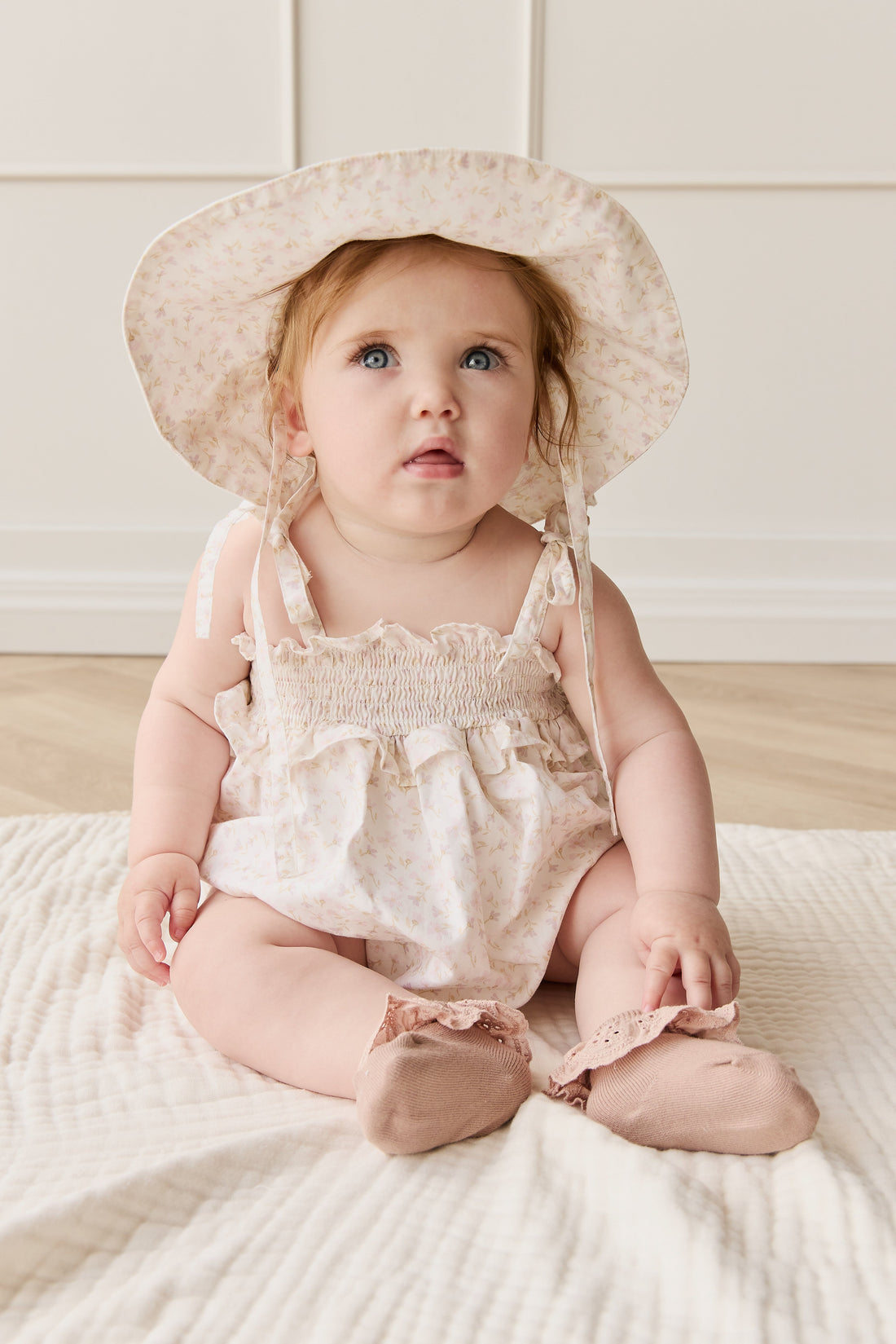Organic Cotton Cleo Playsuit - Aries Mauve Childrens Playsuit from Jamie Kay USA