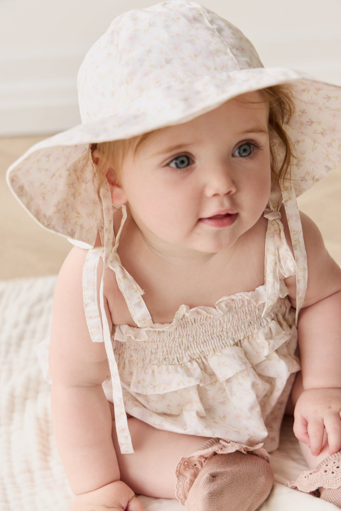 Organic Cotton Noelle Hat - Aries Mauve Childrens Hat from Jamie Kay USA