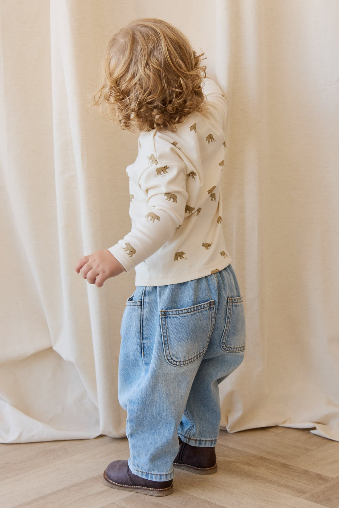 Pima Cotton Arnold Long Sleeve Top - Cub Walk Samoyed Childrens Top from Jamie Kay USA