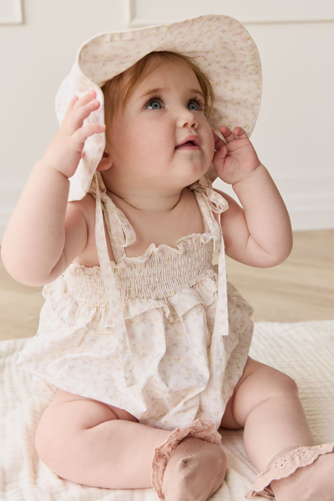Organic Cotton Cleo Playsuit - Aries Mauve Childrens Playsuit from Jamie Kay USA