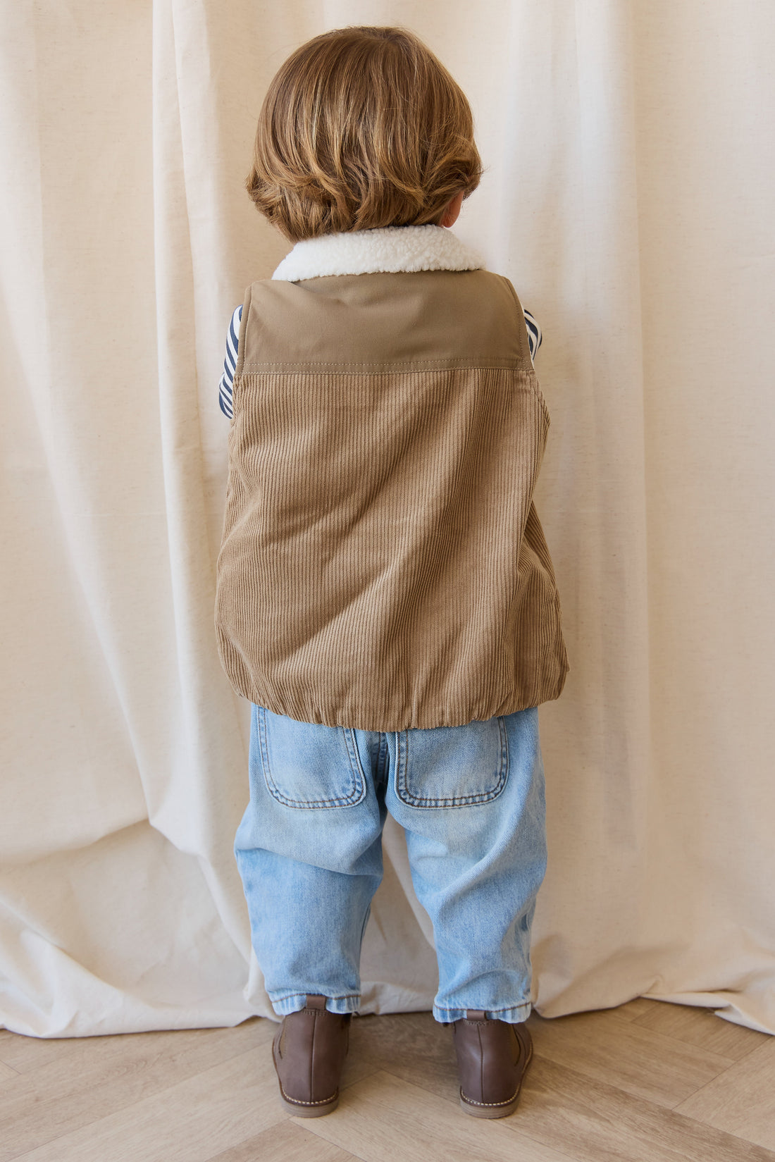 Spencer Vest - Brioche/Pecan Childrens Top from Jamie Kay USA