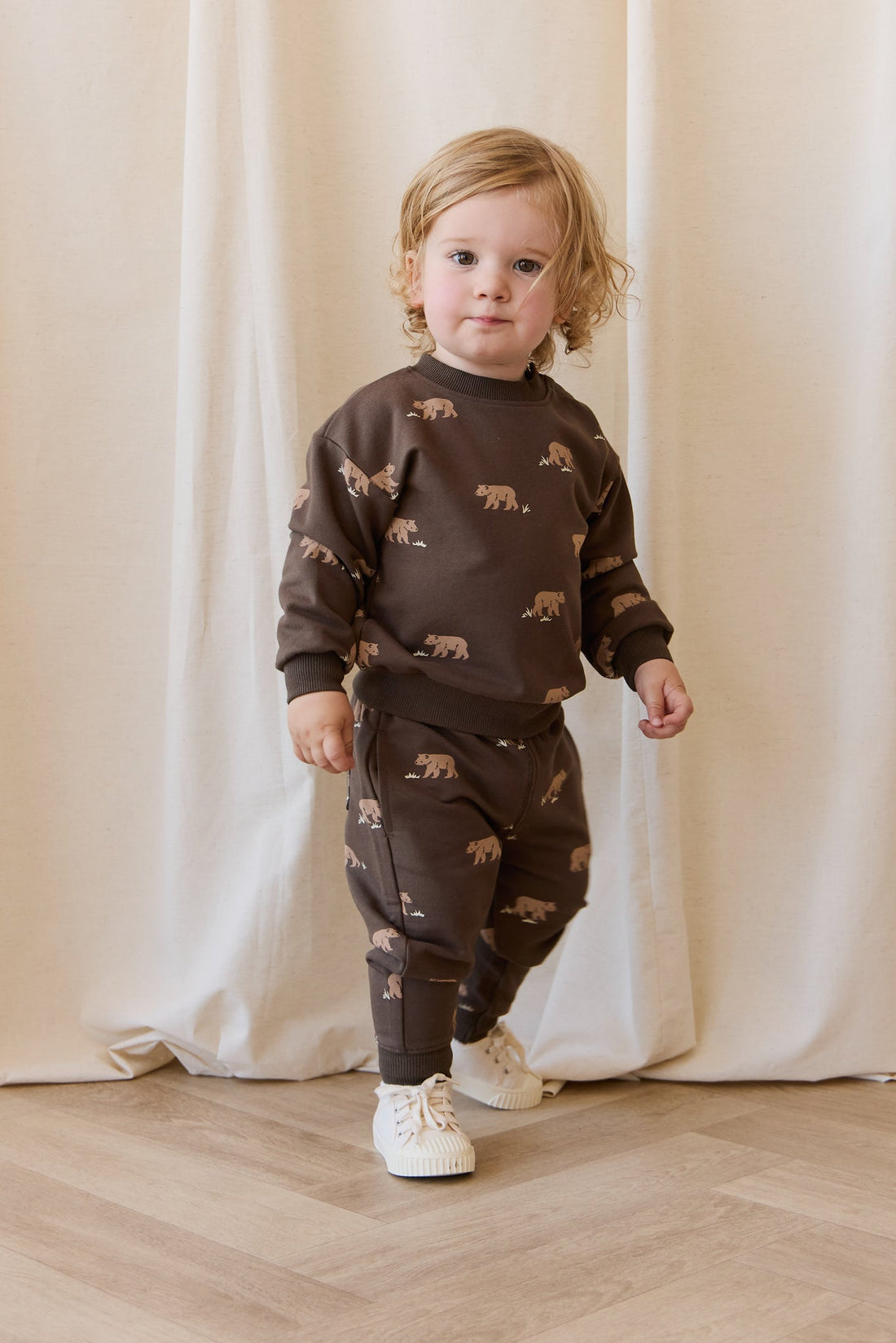 Organic Cotton Dominic Track Pant - Bear Buddies Canteen Childrens Pant from Jamie Kay USA