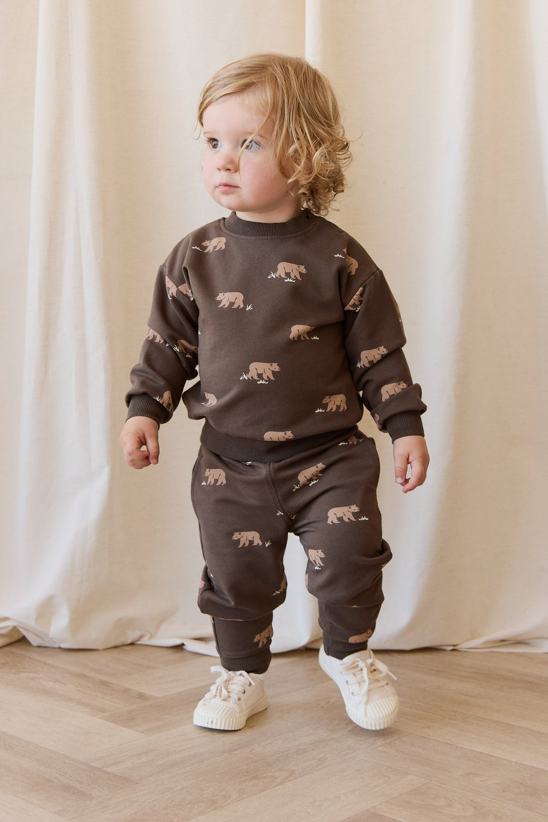 Organic Cotton Dominic Track Pant - Bear Buddies Canteen Childrens Pant from Jamie Kay USA