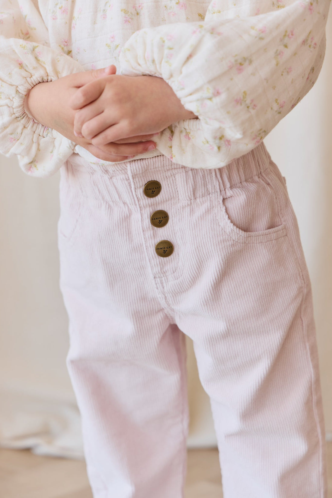 Briella Pant - Soft Misty Rose Childrens Pant from Jamie Kay USA