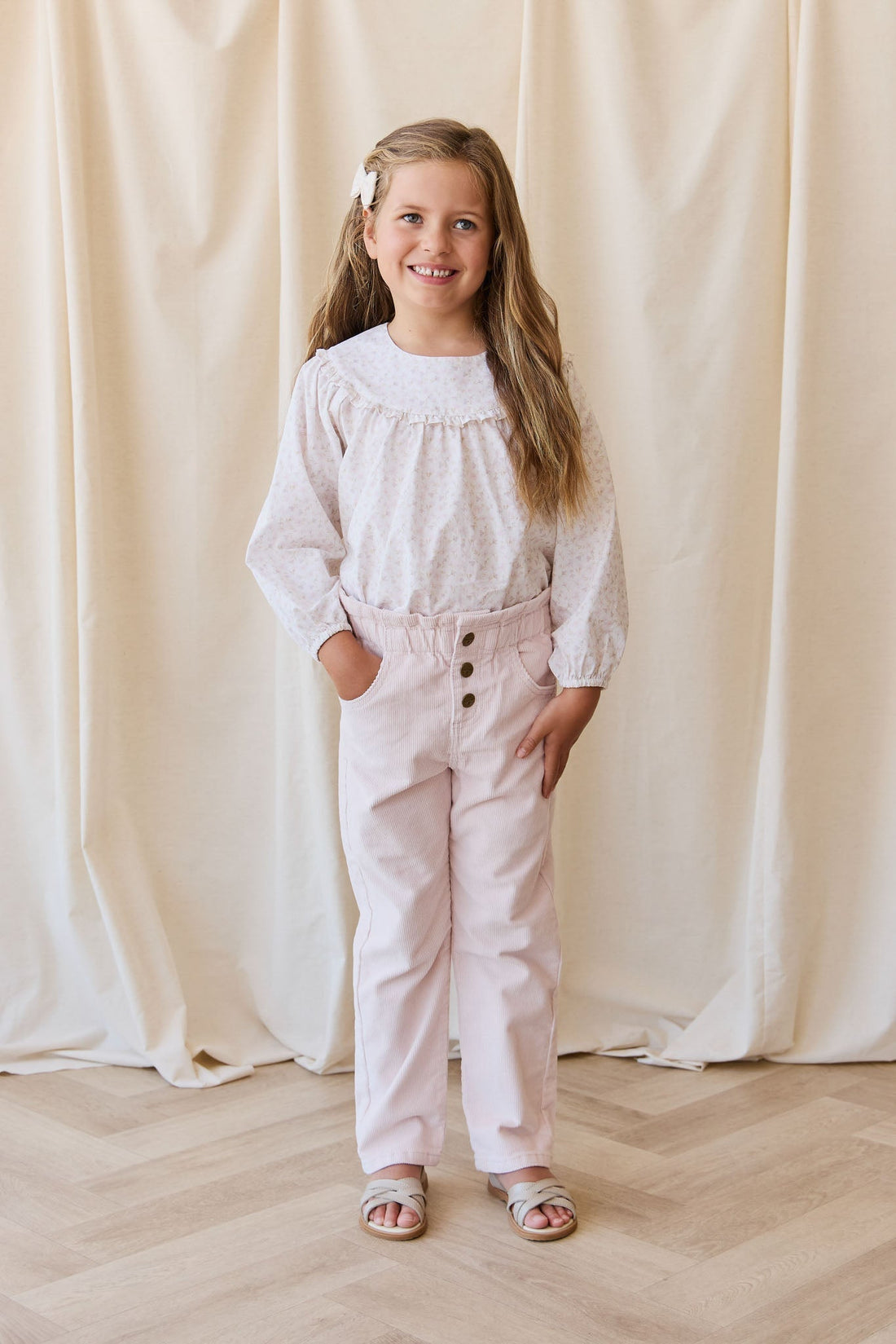 Organic Cotton Amira Blouse - Aries Mauve Childrens Top from Jamie Kay USA