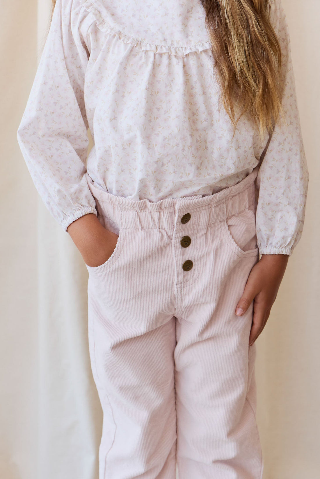 Briella Pant - Soft Misty Rose Childrens Pant from Jamie Kay USA