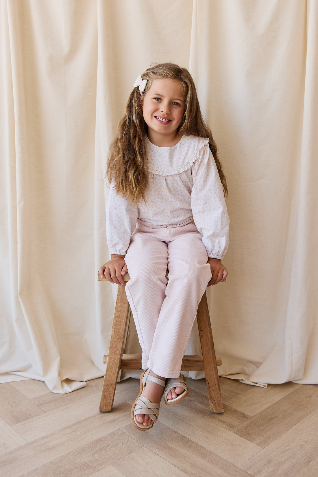 Organic Cotton Amira Blouse - Aries Mauve Childrens Top from Jamie Kay USA