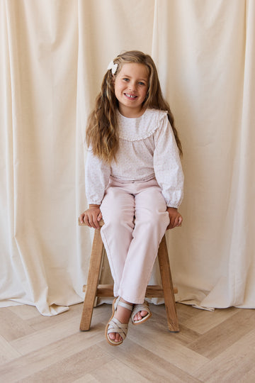 Organic Cotton Amira Blouse - Aries Mauve Childrens Top from Jamie Kay USA