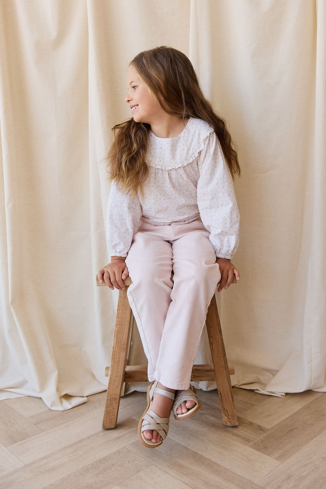 Organic Cotton Amira Blouse - Aries Mauve Childrens Top from Jamie Kay USA