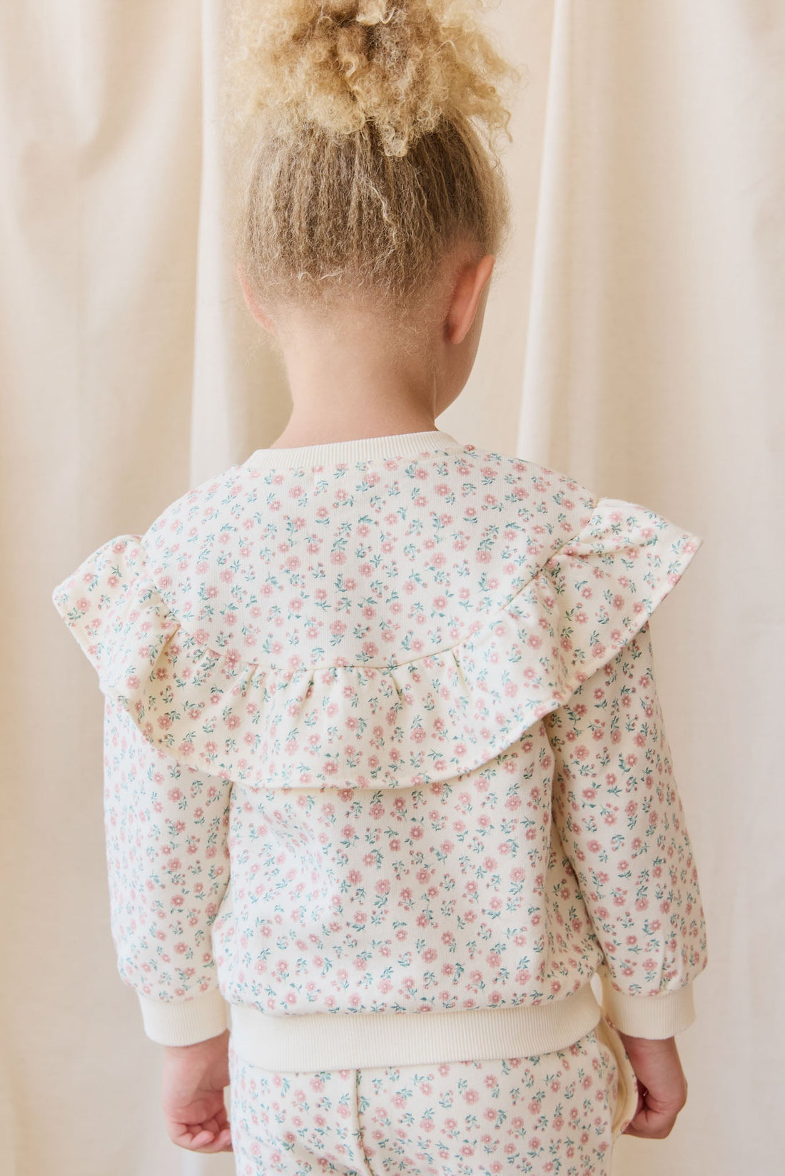 Organic Cotton Mckinley Sweatshirt - Posy Garden Pink Childrens Top from Jamie Kay USA