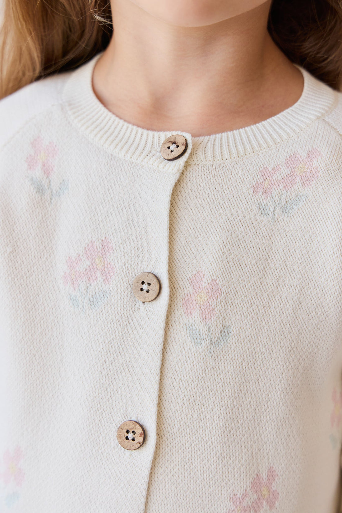 Meadow Cardigan - Larissa Egret Childrens Cardigan from Jamie Kay USA