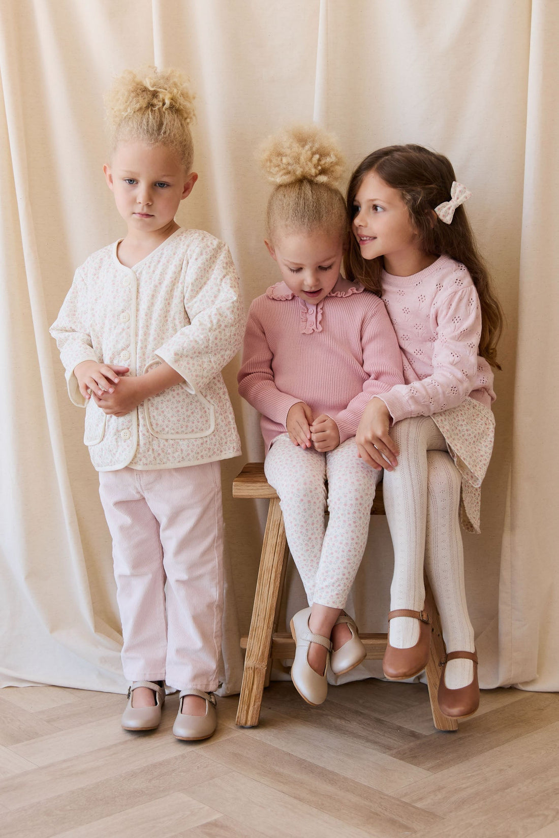 Organic Cotton Everyday Legging - Posy Garden Pink Childrens Legging from Jamie Kay USA