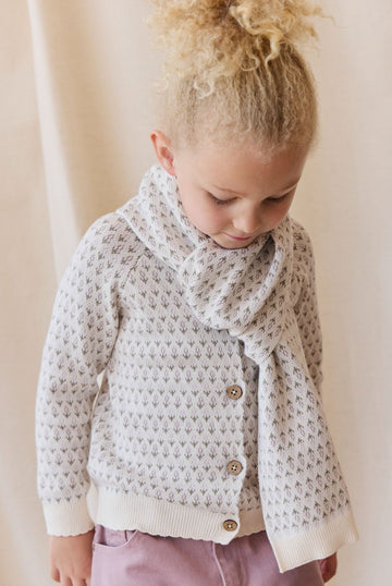 Savannah Jacquard Cardigan - Sheer Pink Childrens Cardigan from Jamie Kay USA