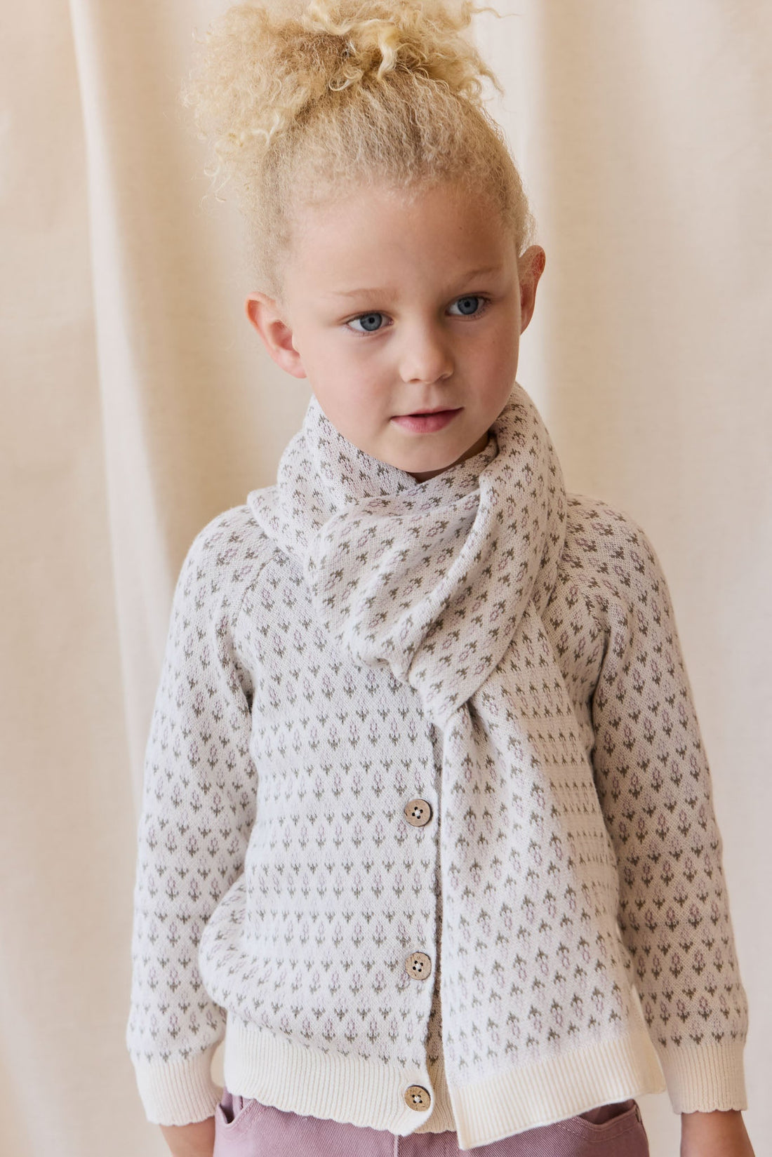 Savannah Jacquard Cardigan - Sheer Pink Childrens Cardigan from Jamie Kay USA