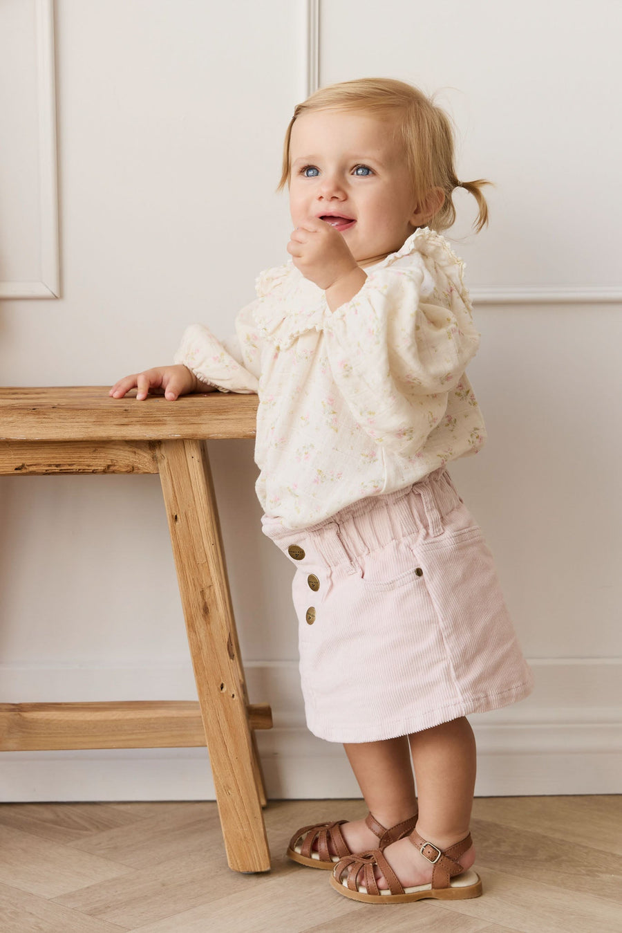 Briella Skirt - Soft Misty Rose Childrens Skirt from Jamie Kay USA