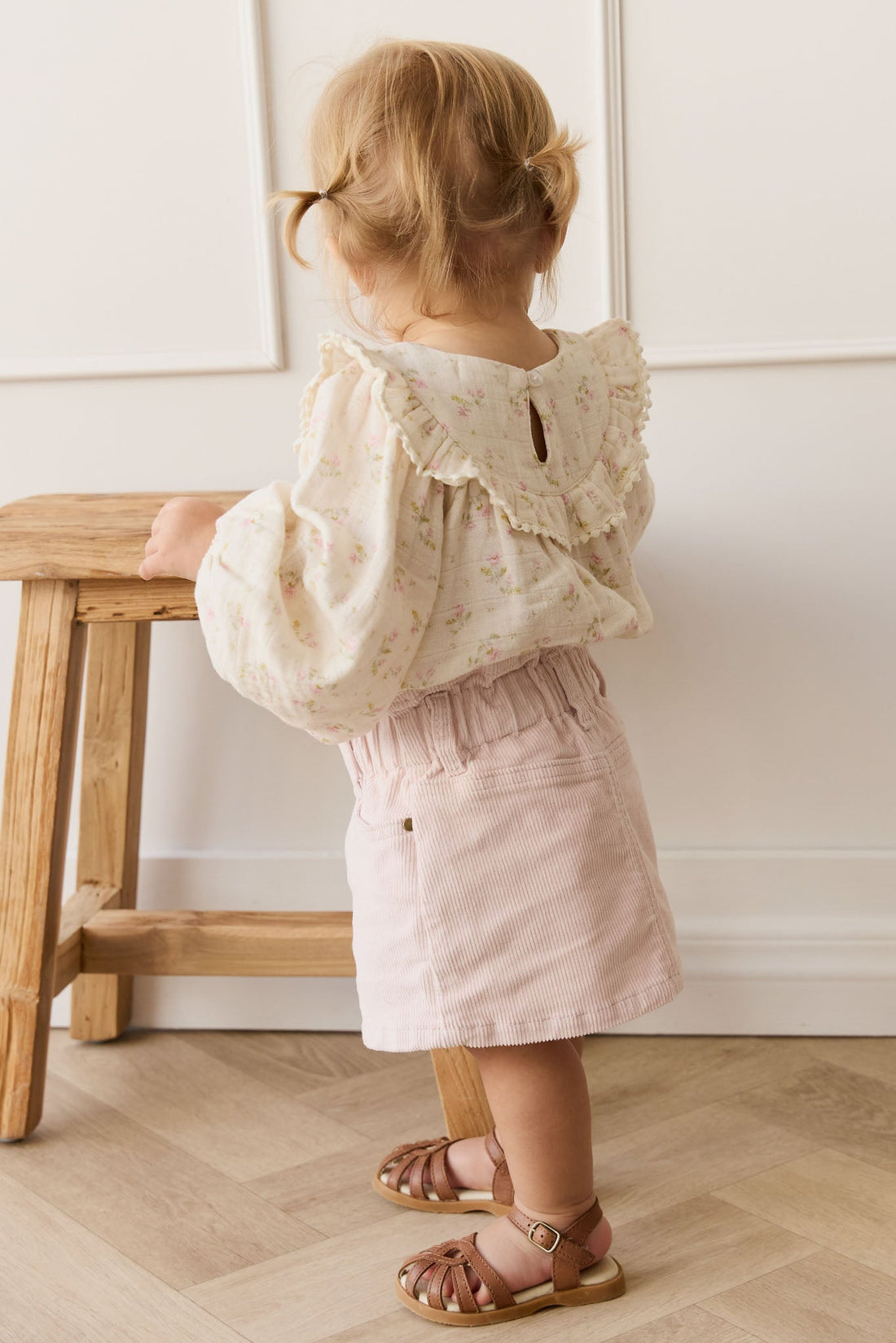 Organic Cotton Muslin Malia Playsuit - Emelia Pink Childrens Playsuit from Jamie Kay USA
