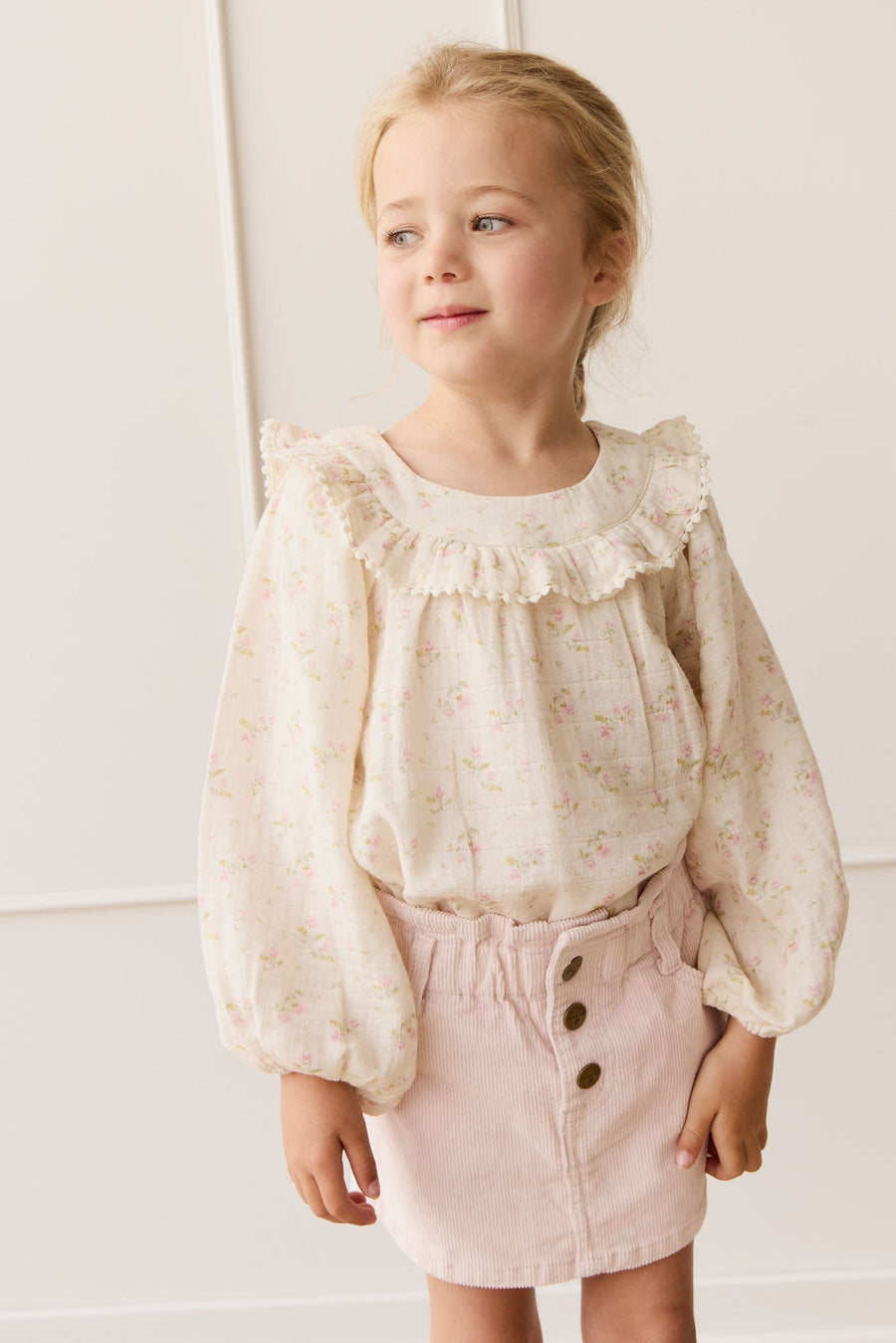 Briella Skirt - Soft Misty Rose Childrens Skirt from Jamie Kay USA