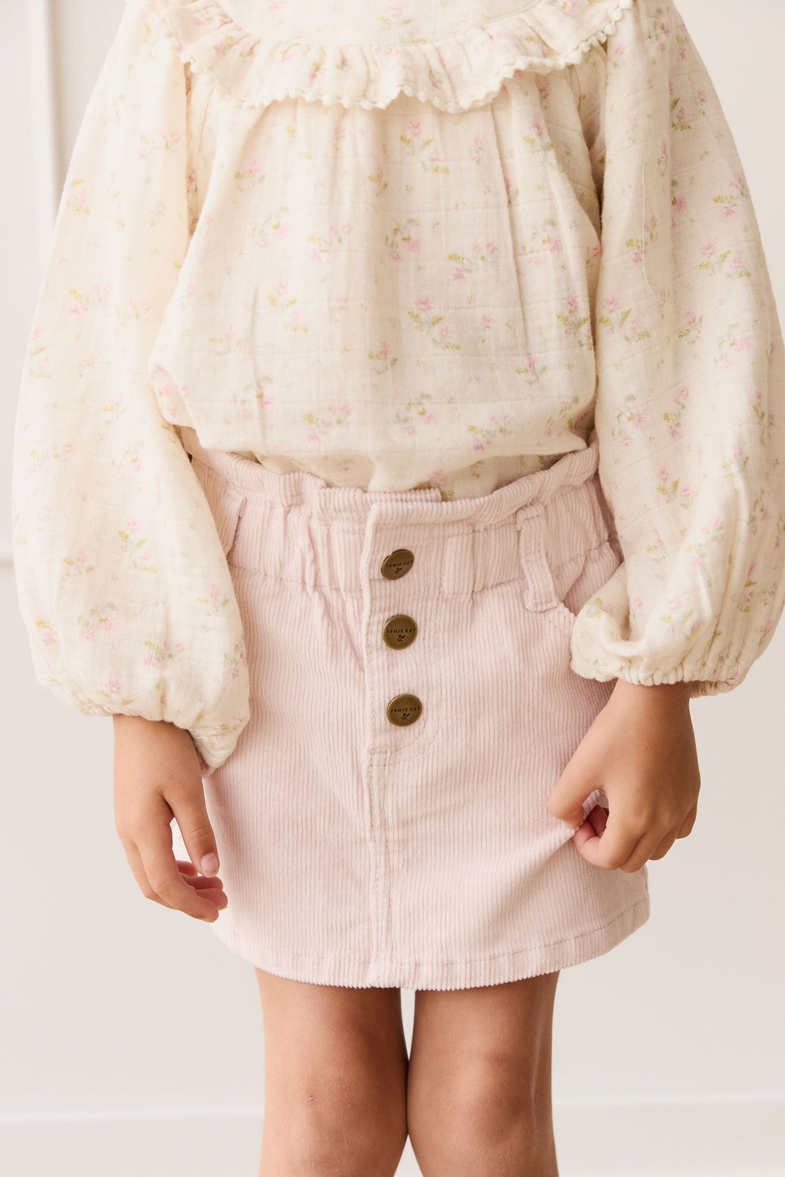 Briella Skirt - Soft Misty Rose Childrens Skirt from Jamie Kay USA