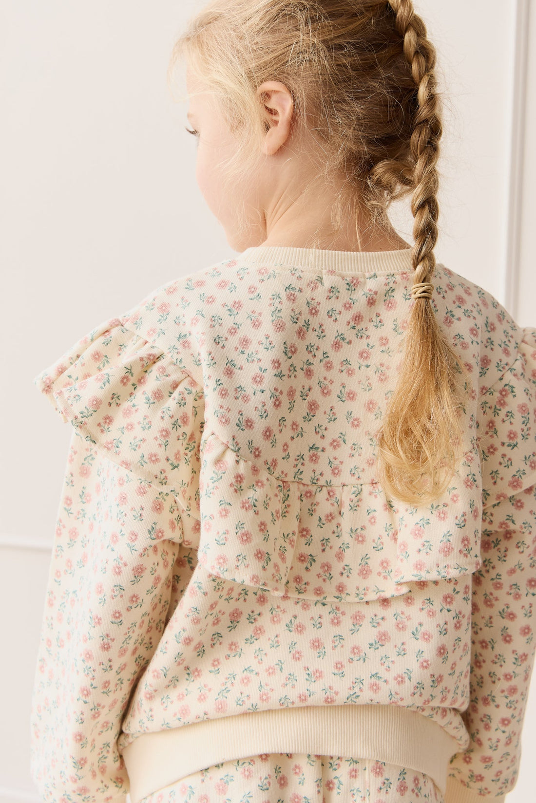 Organic Cotton Mckinley Sweatshirt - Posy Garden Pink Childrens Top from Jamie Kay USA