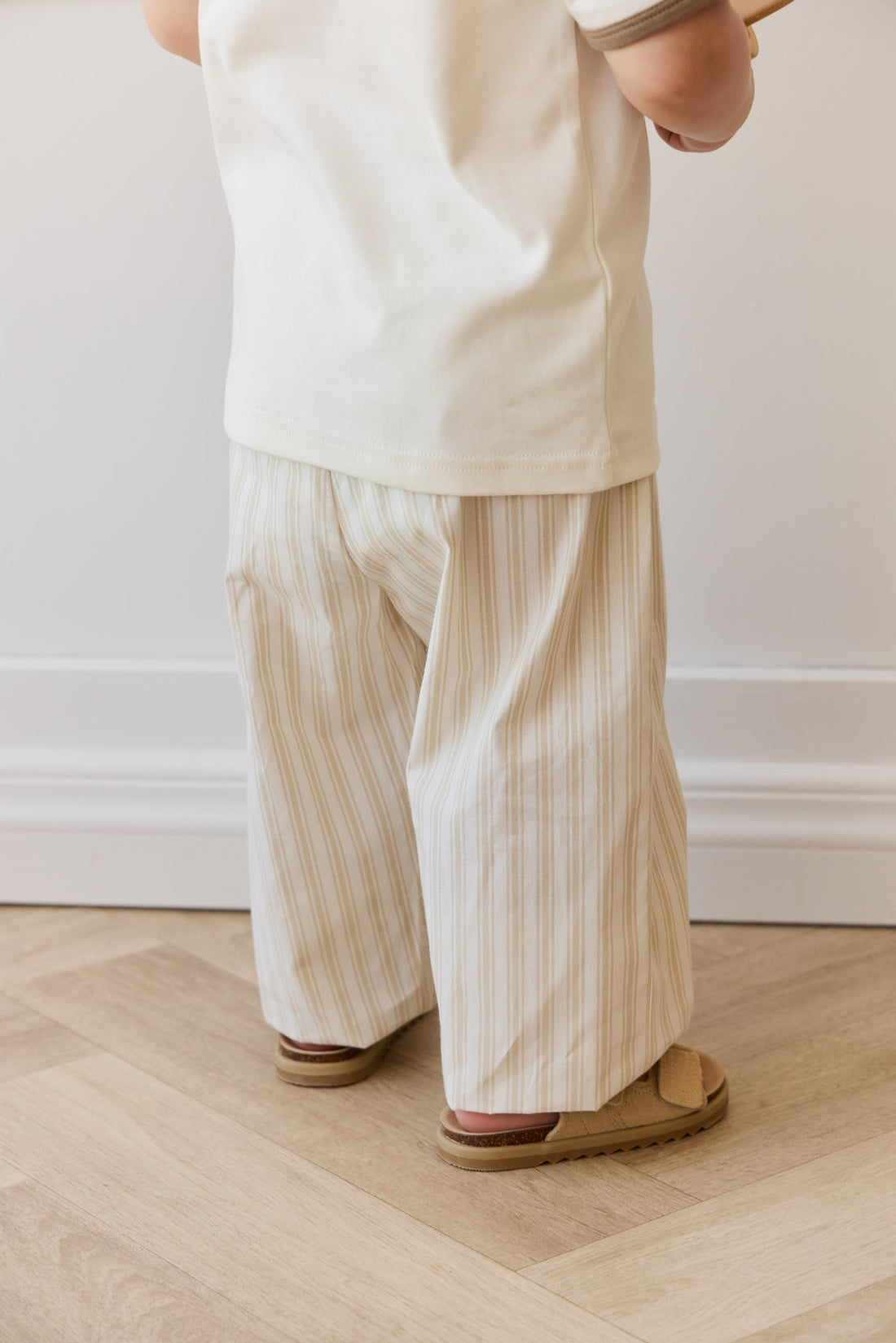 Organic Cotton Kingston Pant - Variegated Stripe Foam Childrens Pant from Jamie Kay USA