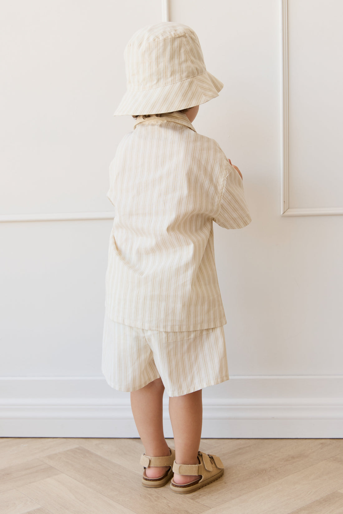 Organic Cotton Silas Shirt - Variegated Stripe Foam Childrens Shirt from Jamie Kay USA