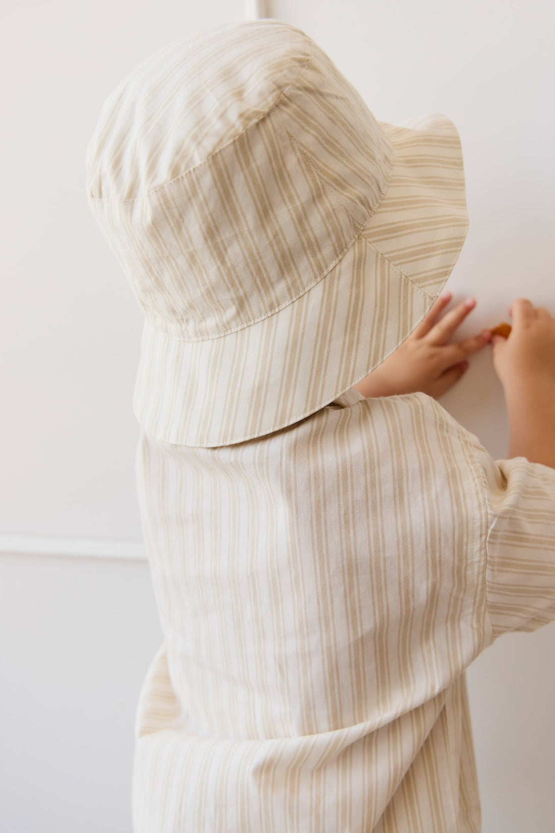 Organic Cotton Bucket Hat - Variegated Stripe Foam Childrens Hat from Jamie Kay USA