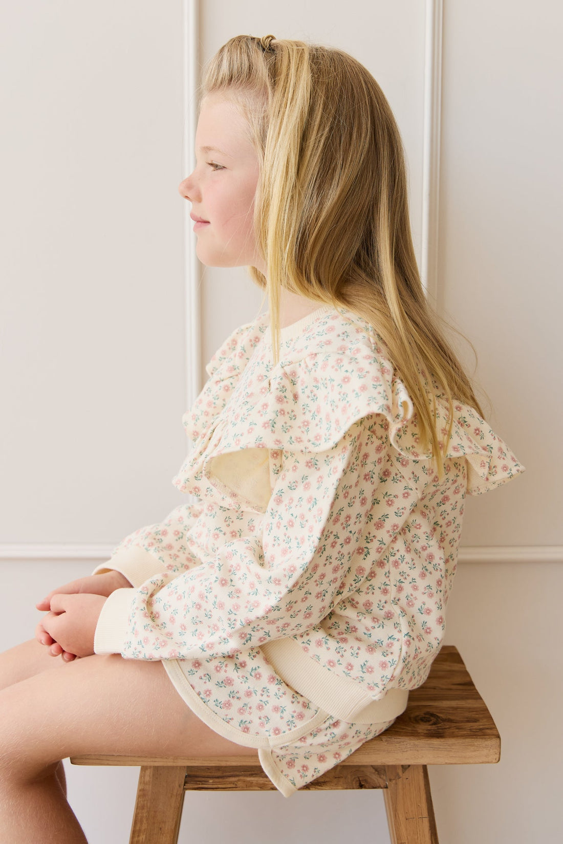 Organic Cotton Monroe Short - Posy Garden Pink Childrens Short from Jamie Kay USA