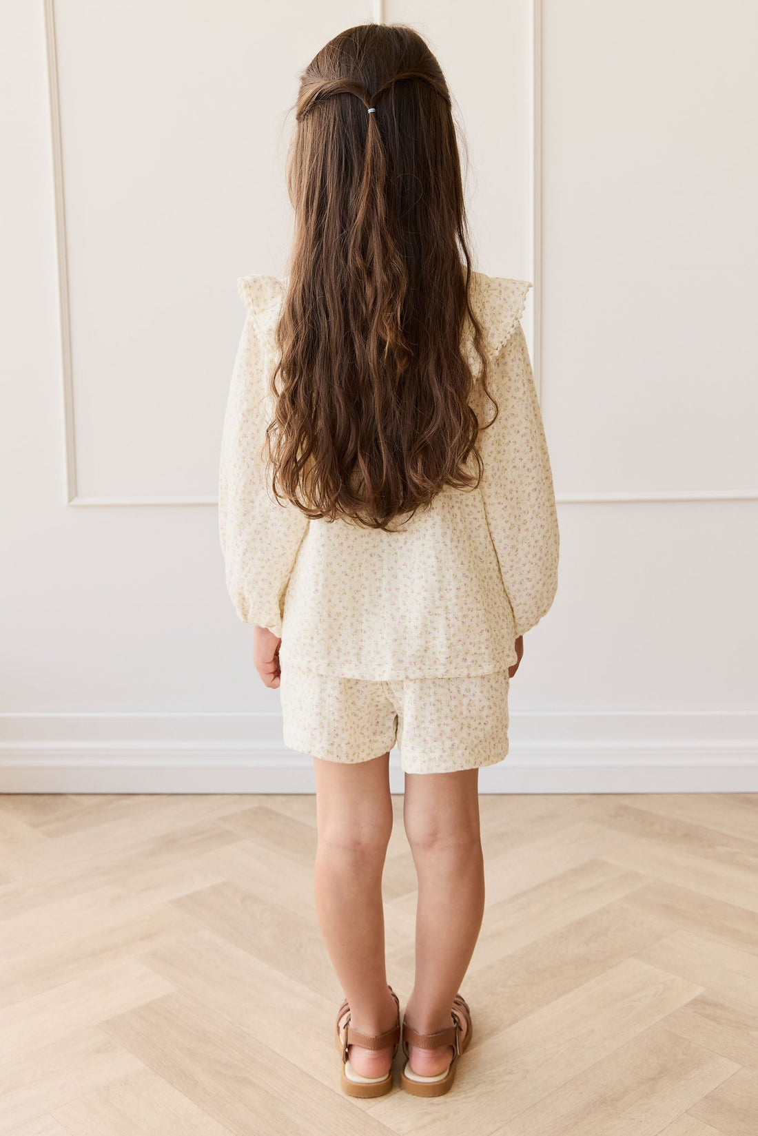 Organic Cotton Muslin Emelia Short - Pippa Pink Childrens Short from Jamie Kay USA