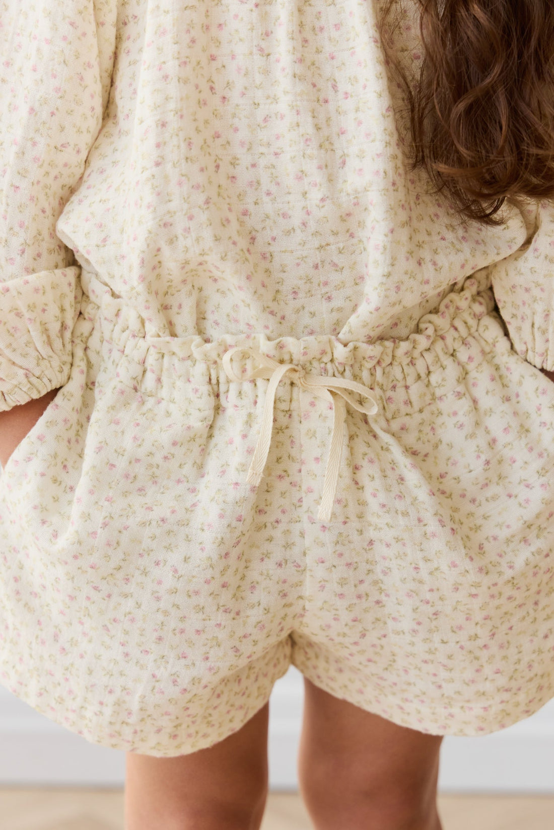 Organic Cotton Muslin Emelia Short - Pippa Pink Childrens Short from Jamie Kay USA